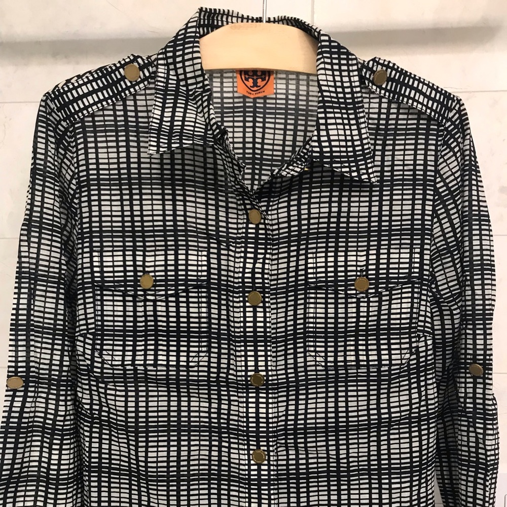 Tory Burch button down shirt, like new
